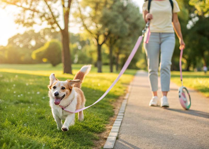 Никаких стрессов во время прогулок с собакой под дождём! Лёгкая шлейка для груди и спины обеспечит комфорт на любой прогулке.