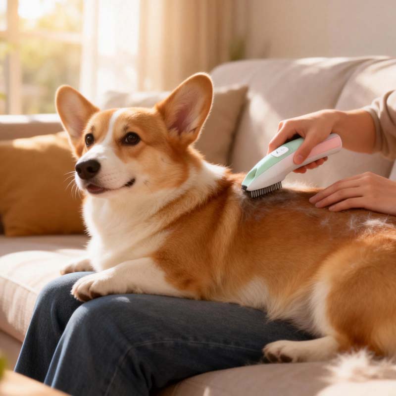 quiet pet hair trimmer with light