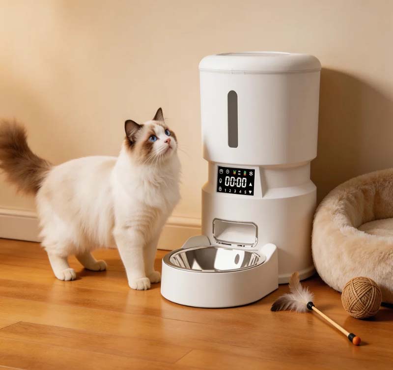 Wi-Fi enabled cat food dispenser