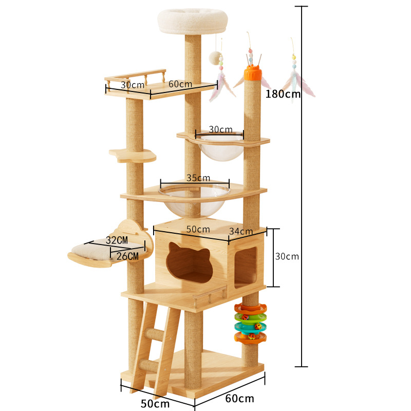 solid wood cat tree with cat house solid wood cat tree with cat house