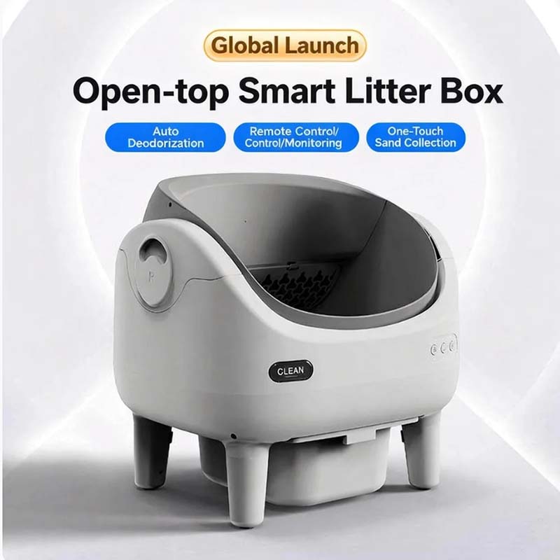 open self-cleaning litter box open self-cleaning litter box
